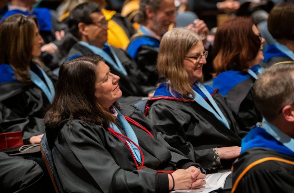 Faculty look toward stage